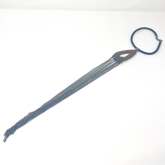 New Free People Cowboys Don’t Cry Necklace Western Fringe Leather - Picture 4 of 8